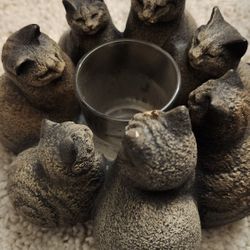 Cat Votive Candle Holder