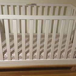 Fisher Price White Crib And SealyMattress Set