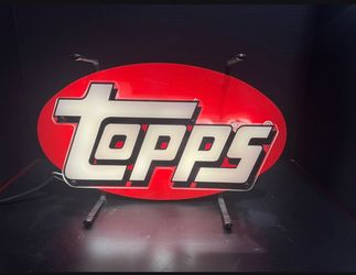 Neon “Topps” Light up Storefront Sign