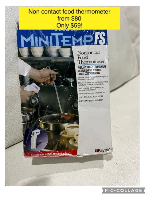 New from $80 only $59!! Food safety Minister Temp FS Non contact Food Thermometer / Nuevo termometro de comida sin contacto