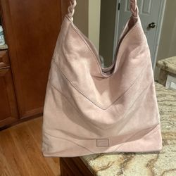 FRYE and CO Suede Handbag In Light Dusty Pink/rose Color $75