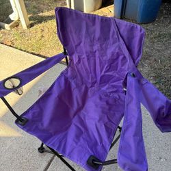 Purple Folding Camping Chair In A Bag