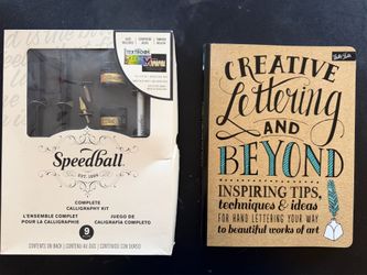 Calligraphy set and lettering book