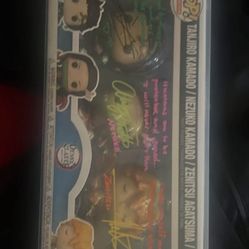 Funko Pop 4 Pack Signed Demon Slayer 
