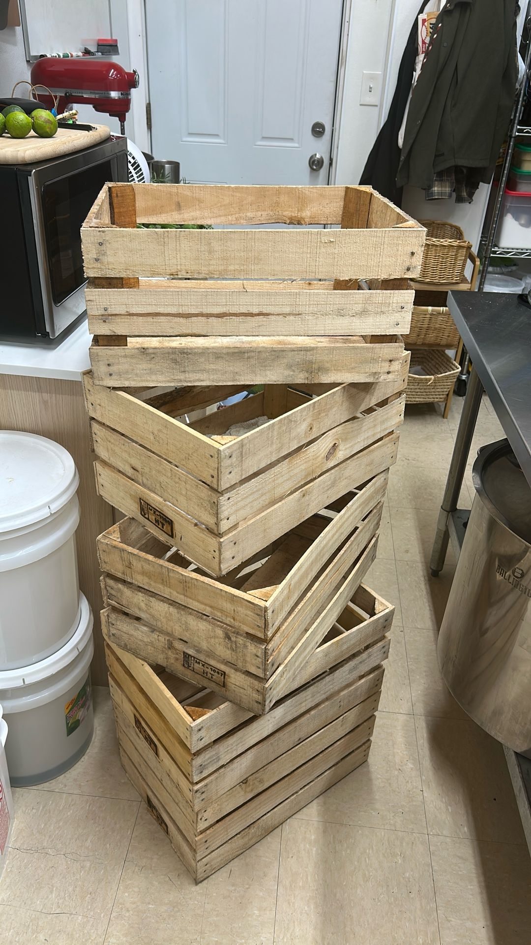 5 Wooden Crates
