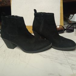 Black Suede Ankle Boots 