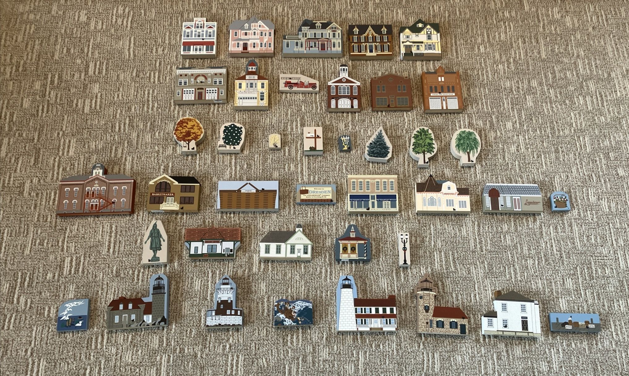 VTG Cat’s Meow Village Collectibles Lot Of 40 Shelf Sitters, New, Great Variety!