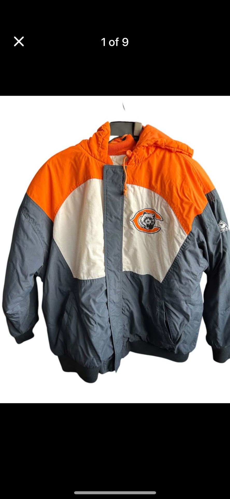 Vintage Chicago bears apex one Parka jacket coat mens size XLPro Line
