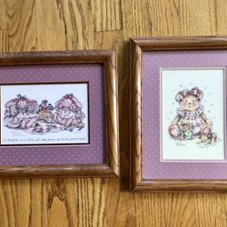 Betty Sills Bunny/Bears Framed Prints Lot
