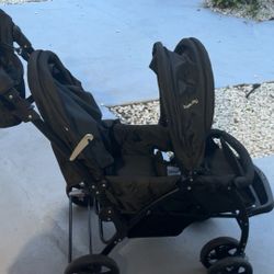 Black Double Stroller