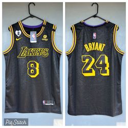 Lakers Kobe Bryant Black Mamba Jersey M L XL XXL