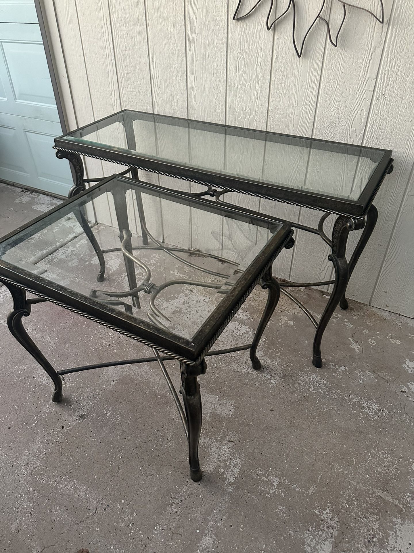 Two Glass Top Tables