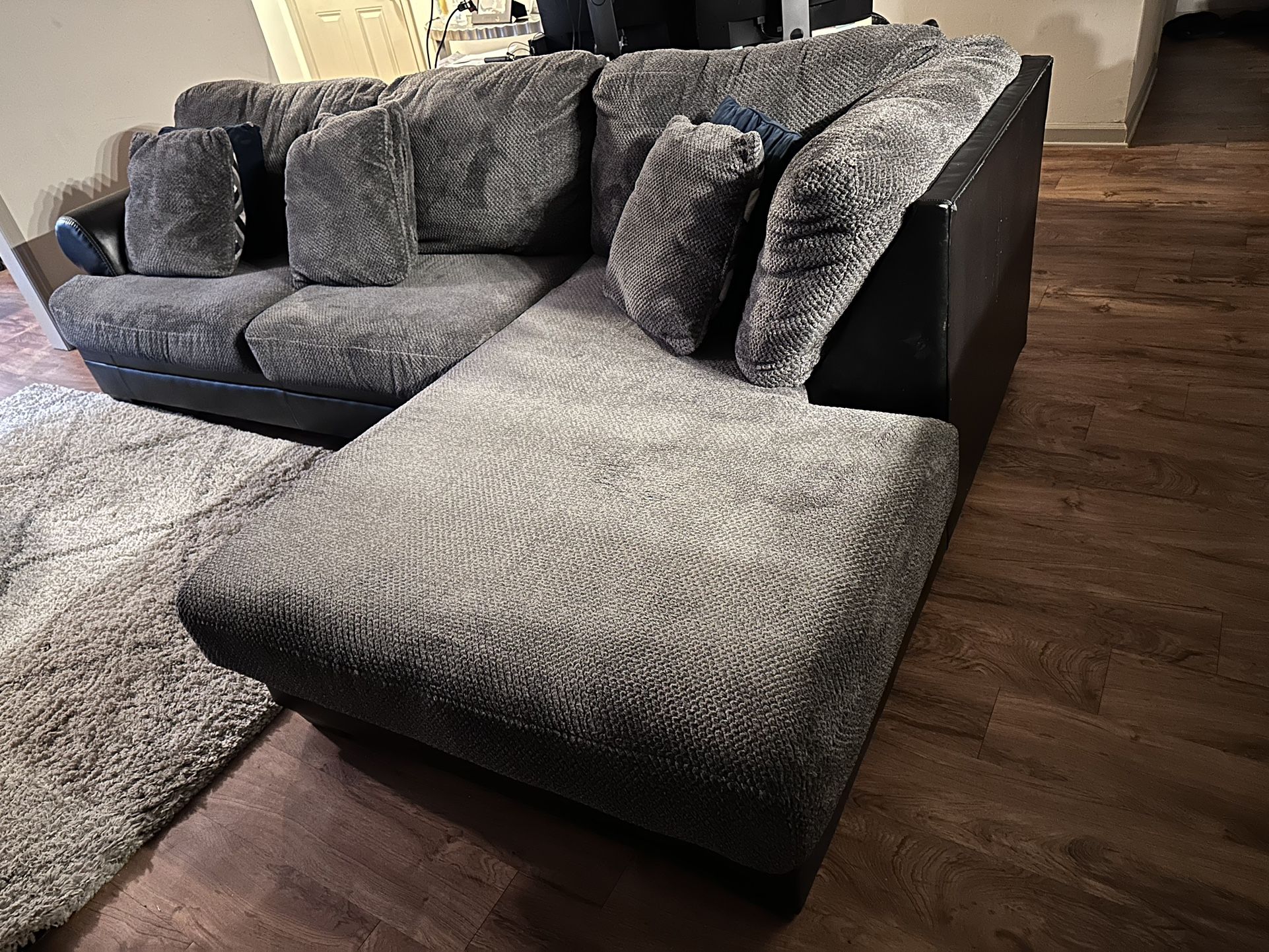 2 Pc Sofa Sectional With Chaise Good Condition!!