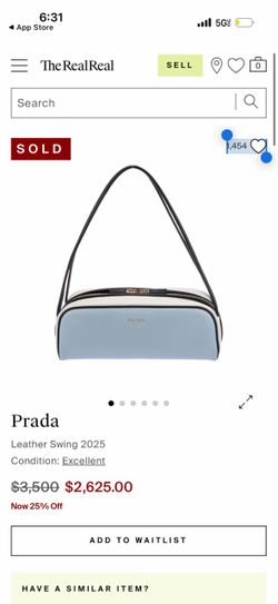 Prada Leather Swing Shoulder Bag