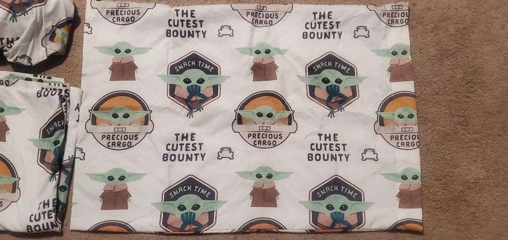 Grogu Baby Yoda Full Sized Sheet Set