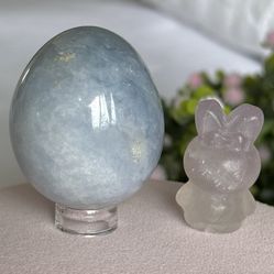 Crystal Set Blue Calcite & Fluorite 🐰