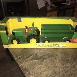 John Deere Tractor and wagon