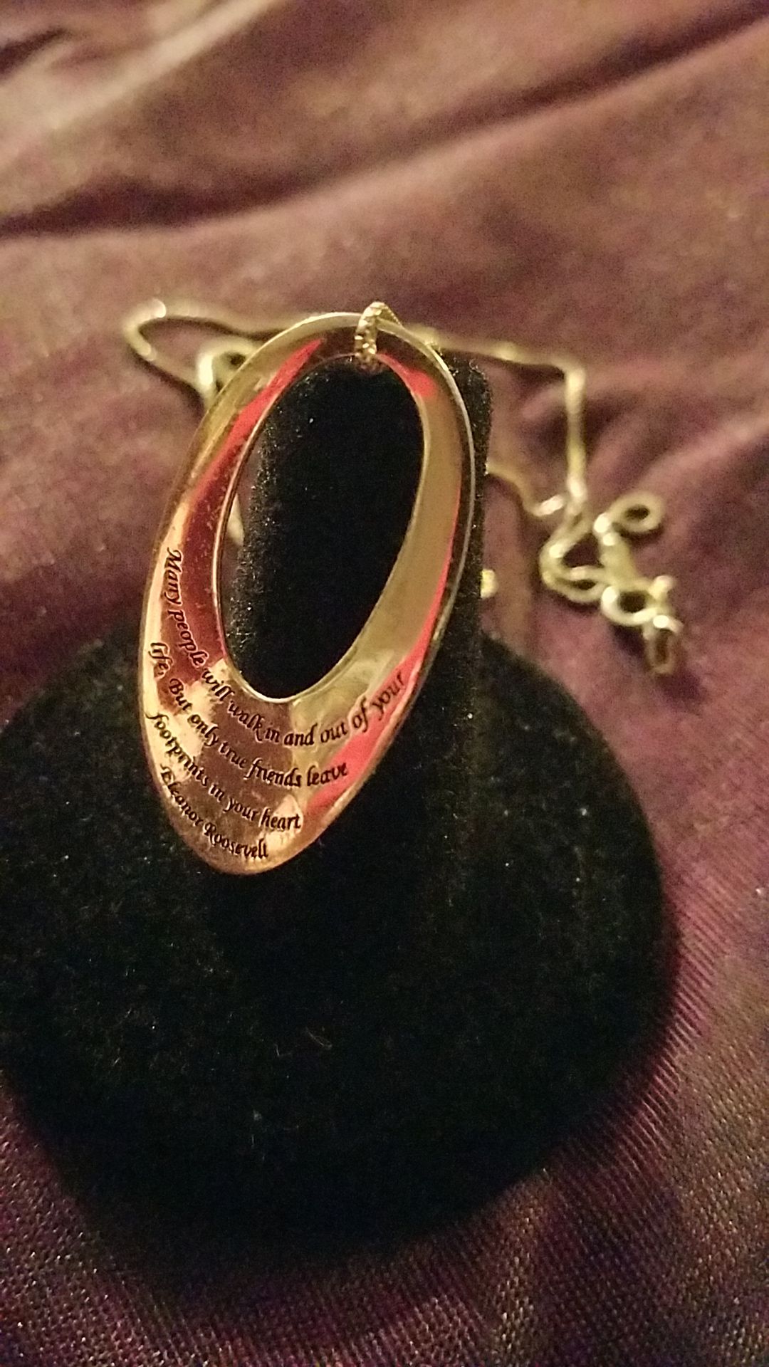 Eleanor Roosevelt quote necklace