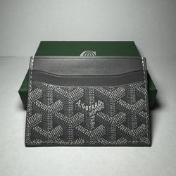 Gray Silver Goyard Cardholder New With Tags