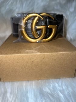GG Belt Gold Leather 