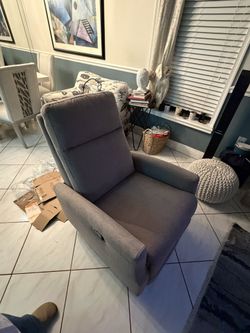Rocking Light Brown Recliner