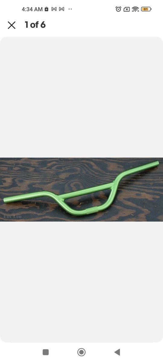 Green Alloy 4"rise BMX HANDLEBARS Vintage Schwinn MTB Cruiser Bike Fixie Bicycle MX Clunker