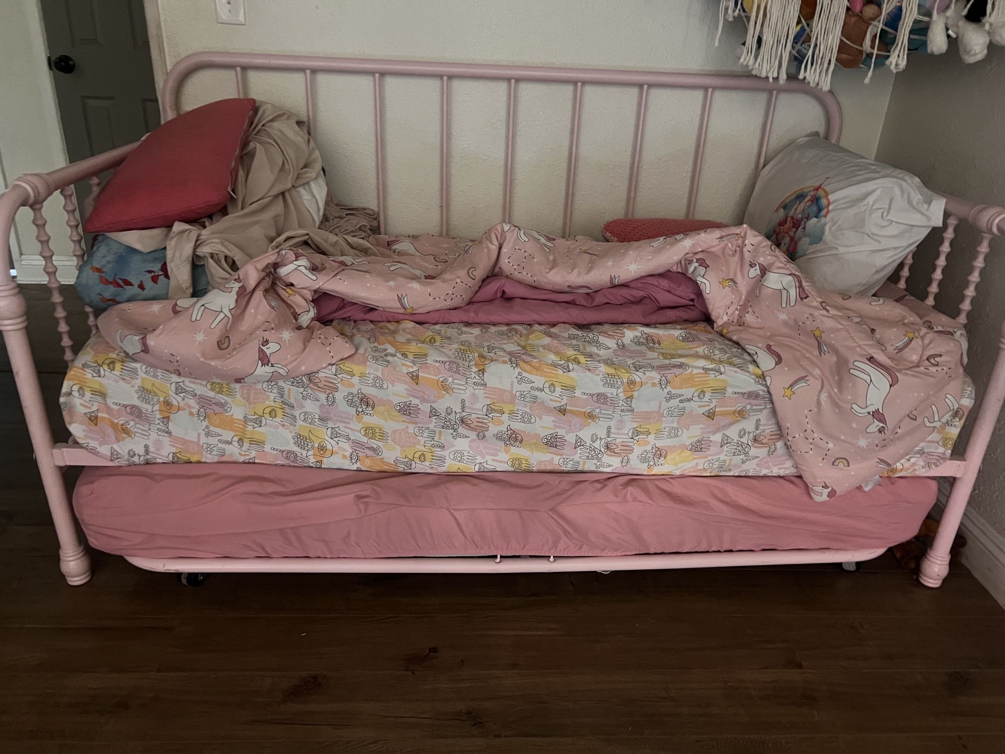 Pink Trundle Twin Beds