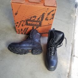 BOOTS FOR WORKING  BRAND NEW I PAYED $200 FOR THEM.. STEEL TOE