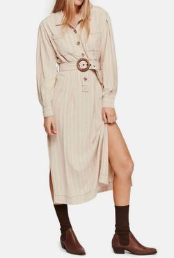 FREE PEOPLE Audrey Stripe Midi Shirtdress Dress XS