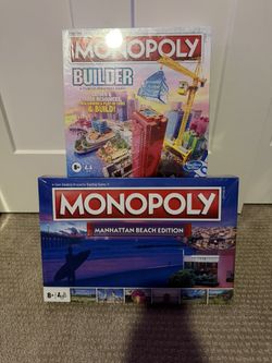 Monopoly Builder & Manhattan Beach Edition Board Games