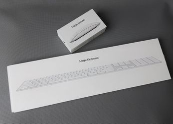 Apple Magic Keyboard Full Size with Numeric Keypad & Magic Mouse