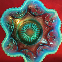 Norwood Glass Opalescent with Frosted Edges 