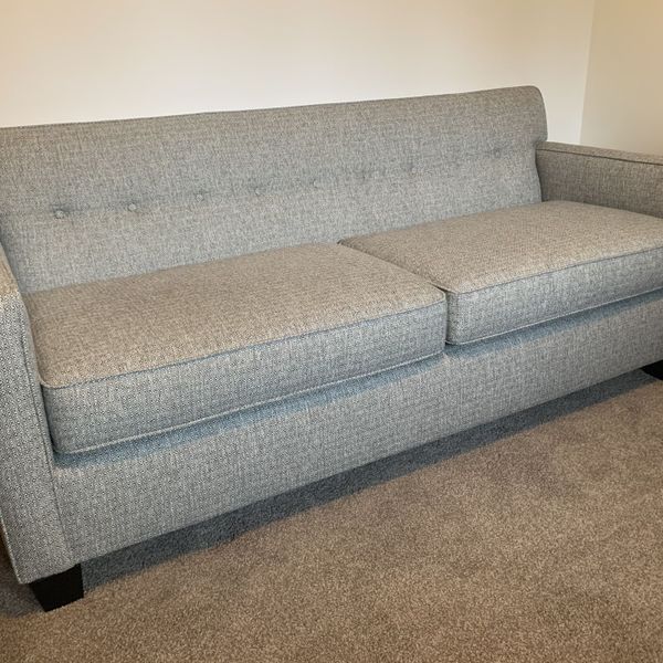 MCM World Market Gray Tweed Tufted Sofa for Sale in Oregon City, OR OfferUp