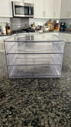 Acrylic Clear 3 Drawer Storage Organizer