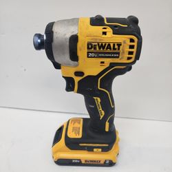Dewalt Atomic 20v 1/4" Impact Driver Drill With 2ah Battery 