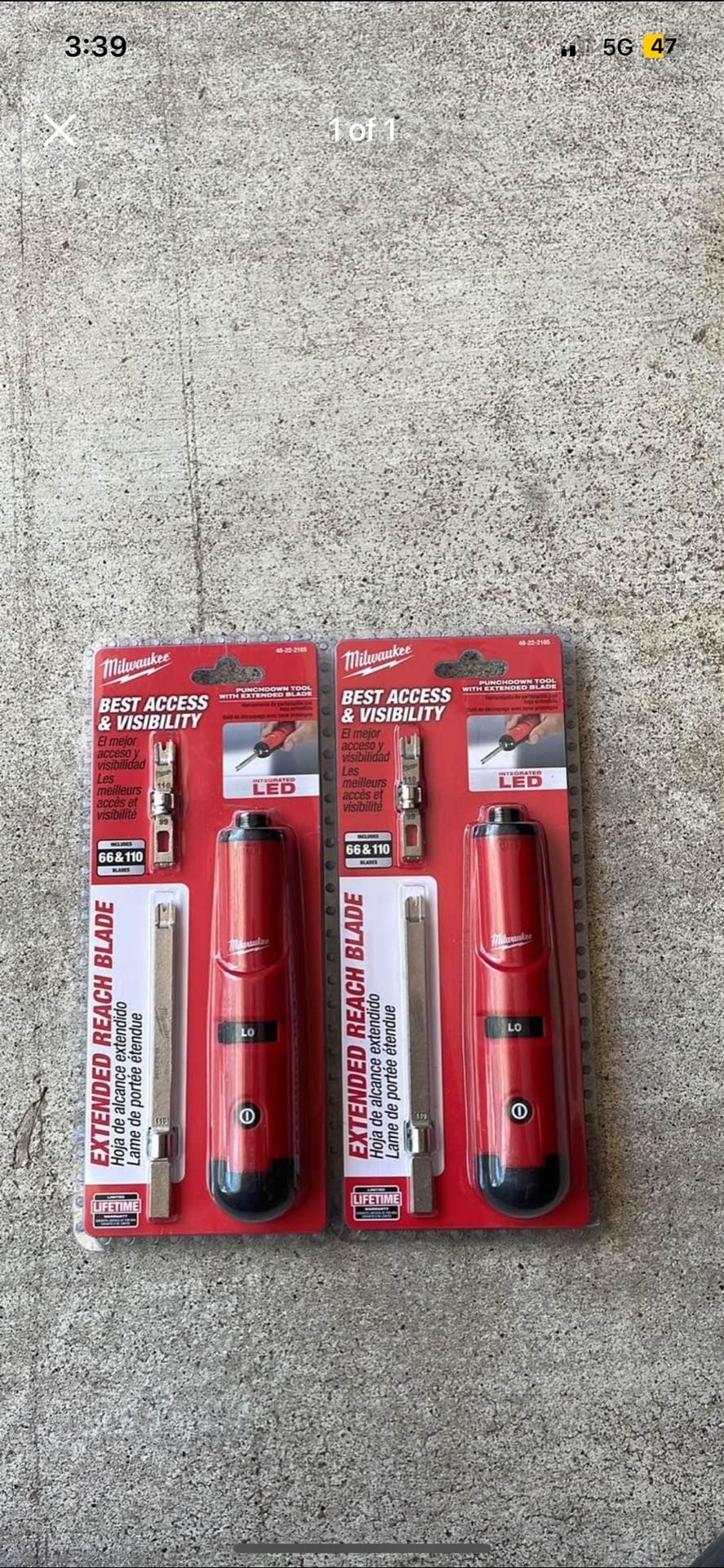 Milwaukee Impacting Punchdown Tool with Extended Blade for Sale in