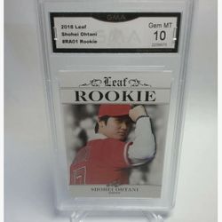 Shohei Ohtani Angels 2018 Leaf Rookie #RA-01 GMA 10 Gem MT