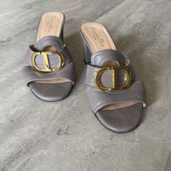 Christian Dior Heels Sz39 Color Blue/Gray