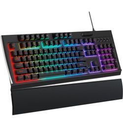 OMOTON Gaming Keyboard with Magnetic Wrist Rest