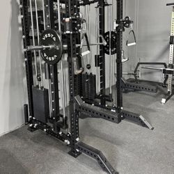 3IN1 Rack with Counterbalanced Smith Machine, and Functional Trainer (Black)