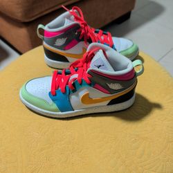 Jordans Multi Color Youth 1 Like New