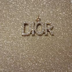 Vintage Beautiful Rhinestone Large Dior Zipper Pull Charm  