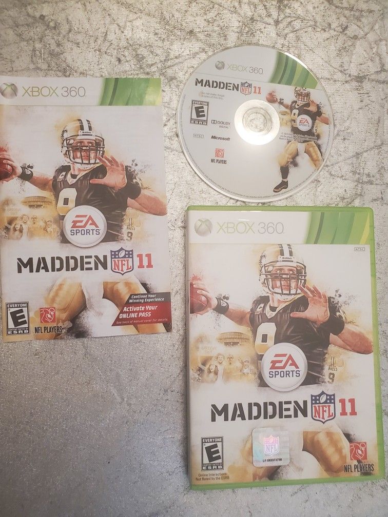 Madden NFL Football (Microsoft Xbox 360, 2010) video game