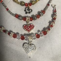 New Handmade Crystal Heart Bracelets