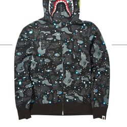 Bape Space Camo Full Zip Hoodie “black”
