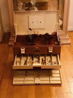 Vintage Fishing Lot Plano 757 Tackle Box, 2 Fishing Reels And Lures Please  View Pics And Read Description for Sale in Whitehall, PA - OfferUp