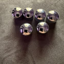 GUITAR/BASS VOLUME OR TONE KNOBS, SILVER GNARLED DOME, 6