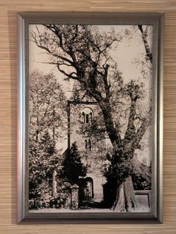 Framed Jamestown Virginia  Church Tower Print