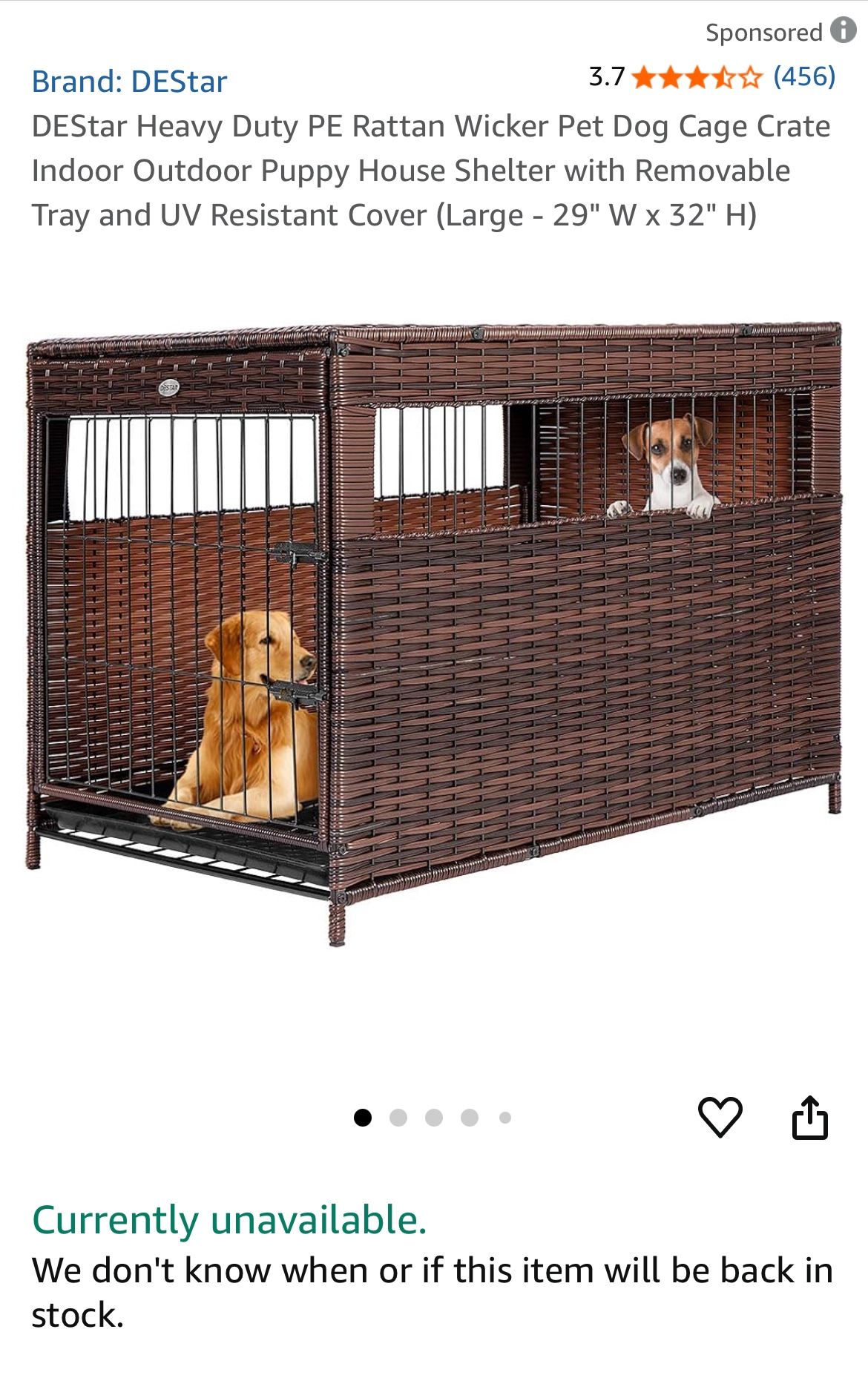 Dog Kennel (Large - 29" W × 32" H)