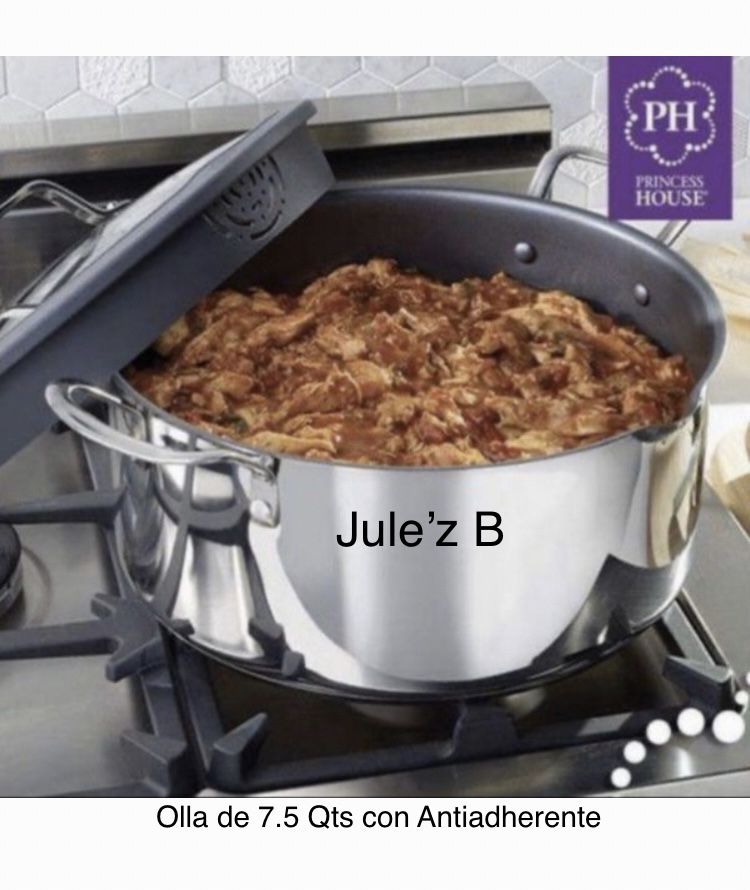 Olla De7.5 Qts Con Antiadherente Nueva En Su Caja 